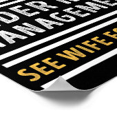 Retired Under New Management Funny Retirement _1  Poster (Ecke)