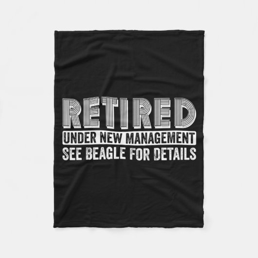 Retired Under New Management See Beagle For Detail Fleecedecke (Vorderseite)