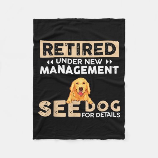Retired Under New Management See Dog For Details Fleecedecke (Vorderseite)