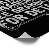 Retired Under New Management See Grandkids Funny R Poster (Ecke)