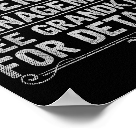 Retired Under New Management See Grandkids Funny R Poster (Ecke)