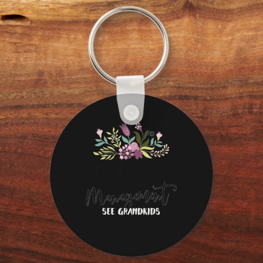 Retired Under New Management See Grandkids Funny R Schlüsselanhänger (Vorderseite)