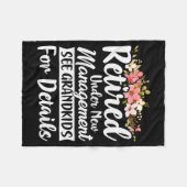 Retired Under New Management See Grandkids Retirem Fleecedecke (Vorderseite (Horizontal))