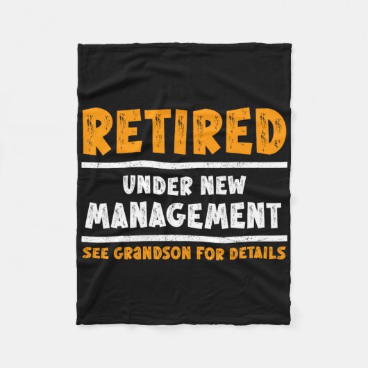 Retired Under New Management See Grandson For Deta Fleecedecke (Vorderseite)