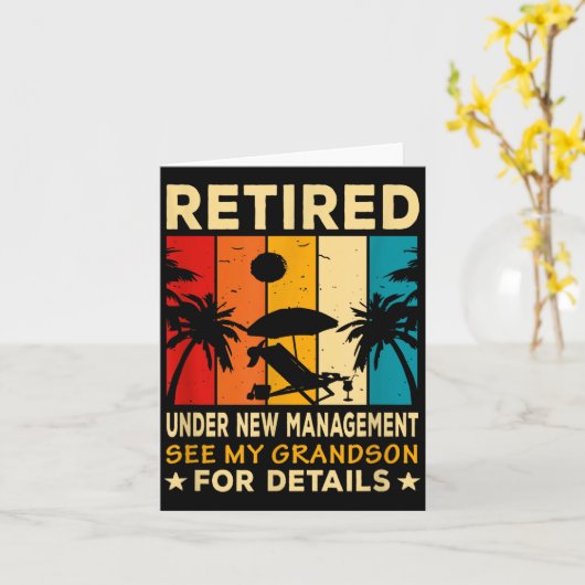 Retired Under New Management See My Grandson Farew Karte (Gelbe Blume)