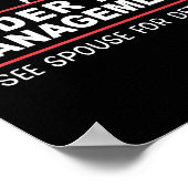 Retired Under New Management See Suse Funny Retire Poster (Ecke)