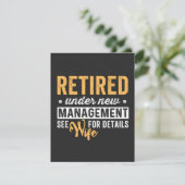 retired under new management see wife for details. dankeskarte (Stehend Vorderseite)