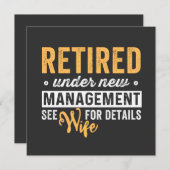 retired under new management see wife for details. einladung (Vorne/Hinten)