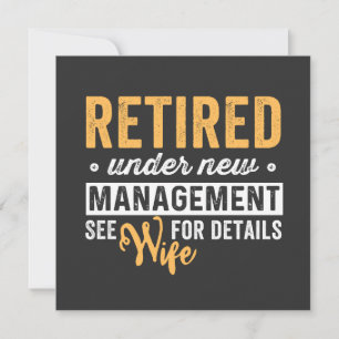 retired under new management see wife for details. einladung