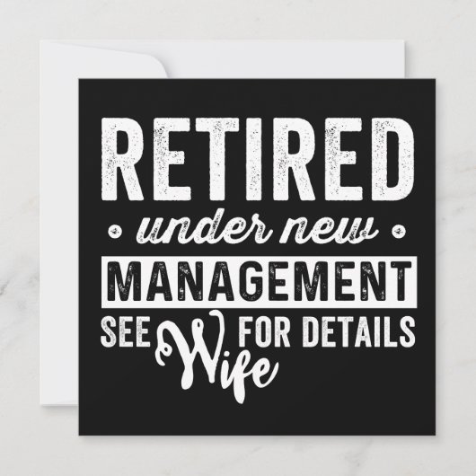 retired under new management see wife for details. save the date (Vorderseite)