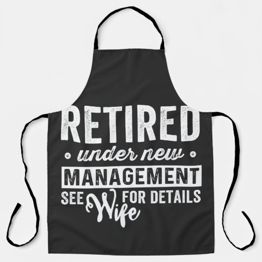 retired under new management see wife for details. schürze (Vorderseite)