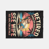 Retired Under New Management See Wife Funny Retire Fleecedecke (Vorderseite (Horizontal))