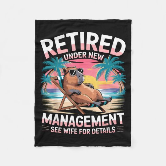 Retired Under New Management See Wife Funny Retire Fleecedecke (Vorderseite)