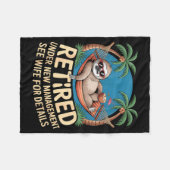 Retired Under New Management See Wife Funny Retire Fleecedecke (Vorderseite (Horizontal))