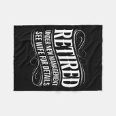 Retired Under New Management See Wife Funny Retire Fleecedecke (Vorderseite (Horizontal))