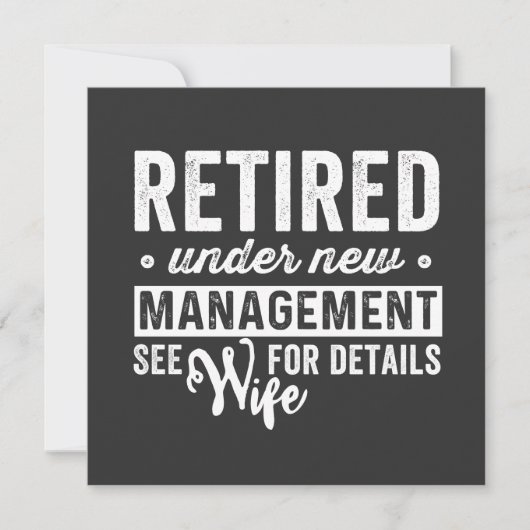 Retired under new management wife for details. einladung (Vorderseite)