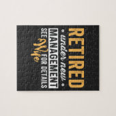 Retired under new management wife for details. puzzle (Horizontal)