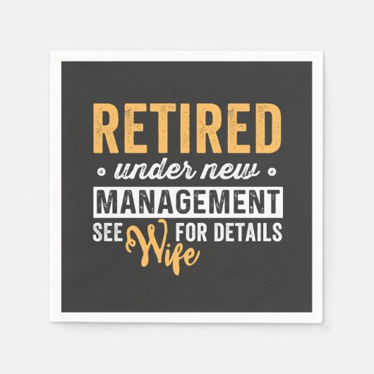 Retired under new management wife for details. serviette (Vorderseite)