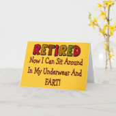 RETIRED "Unterwäsche und Furz"—Funny Karte (Gelbe Blume)