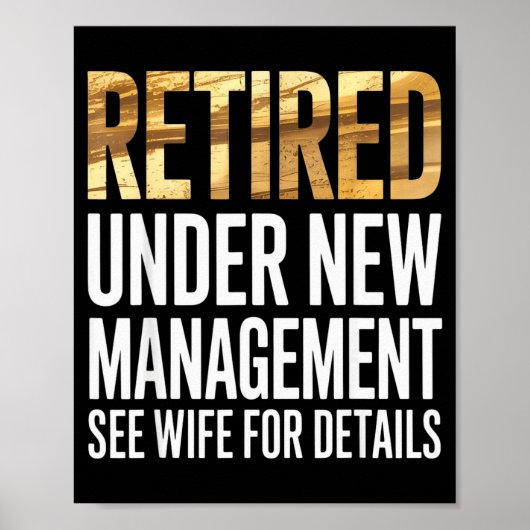 Retired Us Army Under New Management See Wife For Poster (Vorne)