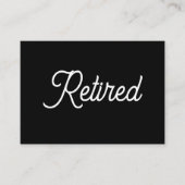 Retired Visitenkarte (Vorderseite)