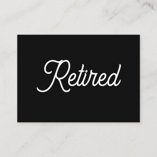 Retired Visitenkarte (Vorderseite)
