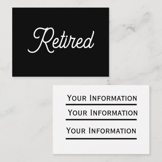 Retired Visitenkarte (Vorne/Hinten)