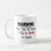 RETIRED: "Warning Farting at Leisure" Kaffeetasse (Links)