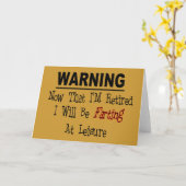 RETIRED: "Warning Farting at Leisure" Karte (Gelbe Blume)
