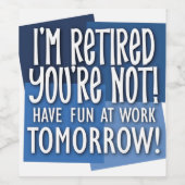 Retired Weinetikett (Einzelnes Label)