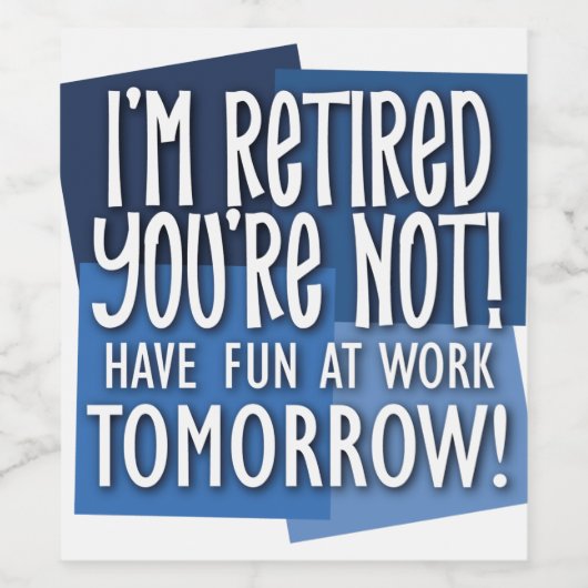 Retired Weinetikett (Einzelnes Label)