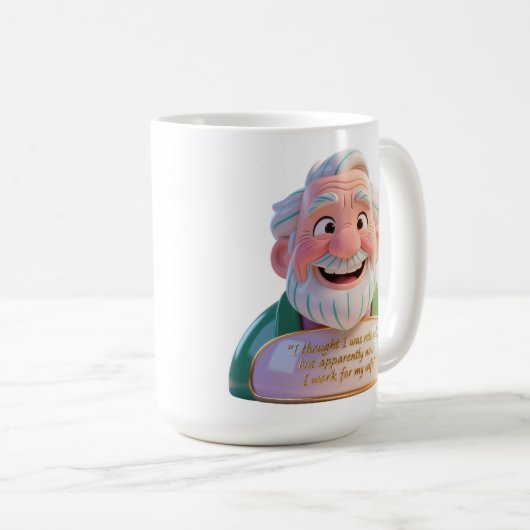 Retired Work For Wife Quote Bust Kaffeetasse (VorderseiteRechts)