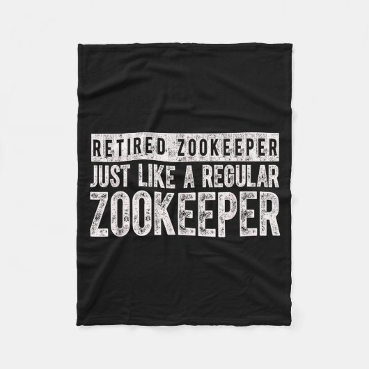 Retired Zookeeper Funny Zoo Keeper Retirement  Fleecedecke (Vorderseite)