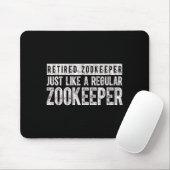 Retired Zookeeper Funny Zoo Keeper Retirement Mousepad (Mit Mouse)