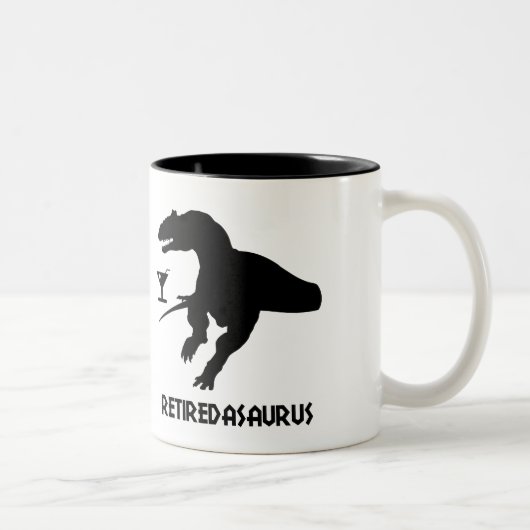Retiredasaurus Zweifarbige Tasse (Rechts)