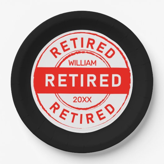 Retiree Fun! Party für die individuelle Altersvors Pappteller (Vorderseite)