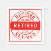 Retiree Fun! Party für die individuelle Altersvors Serviette (Vorderseite)