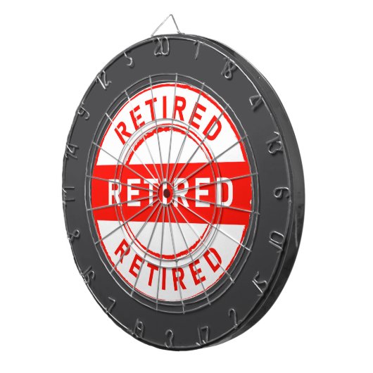 Retiree Fun! Rentenschenk Dartscheibe (Vorderseite rechts)