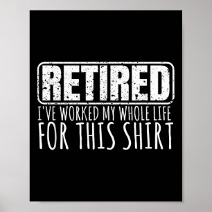 Retiree-Geschenke für Männer in sonniger Rente mit Poster