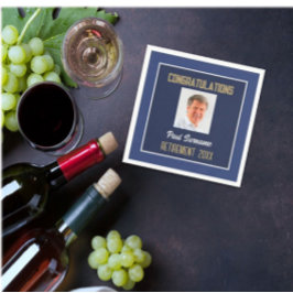 Retiree Glückwunschs! Foto Pensionskasse Napkin Serviette