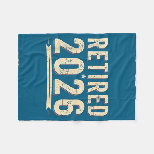 Retirement 2026 Countdown Retired Ly Dom  Fleecedecke (Vorderseite (Horizontal))