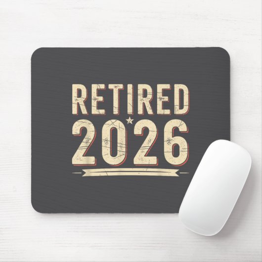 Retirement 2026 Countdown Retired Ly Dom Mousepad (Mit Mouse)