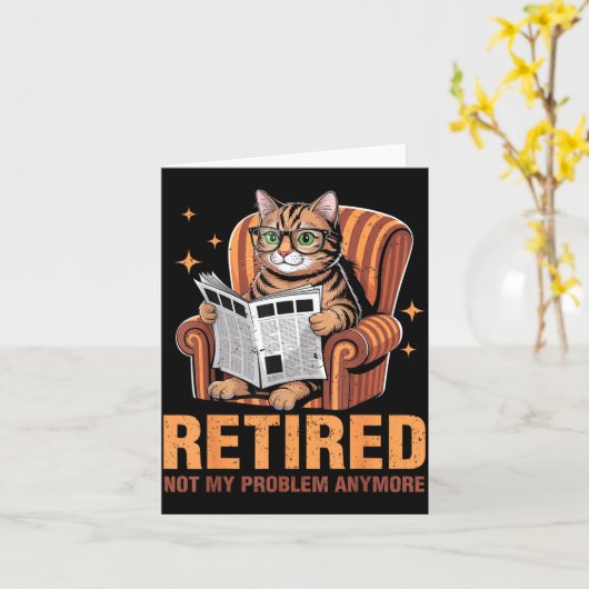 Retirement 2026 Retired 2026 Not My Problem Anymor Karte (Gelbe Blume)