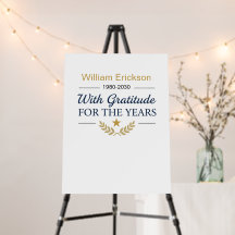 Retirement Appreciation Welcome Easel Sign