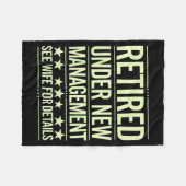 Retirement Art For Men Dad Husband Retired Retirem Fleecedecke (Vorderseite (Horizontal))