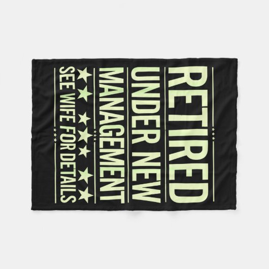 Retirement Art For Men Dad Husband Retired Retirem Fleecedecke (Vorderseite (Horizontal))