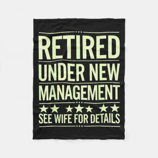 Retirement Art For Men Dad Husband Retired Retirem Fleecedecke (Vorderseite)