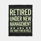 Retirement Art For Men Dad Husband Retired Retirem Fleecedecke (Vorderseite)