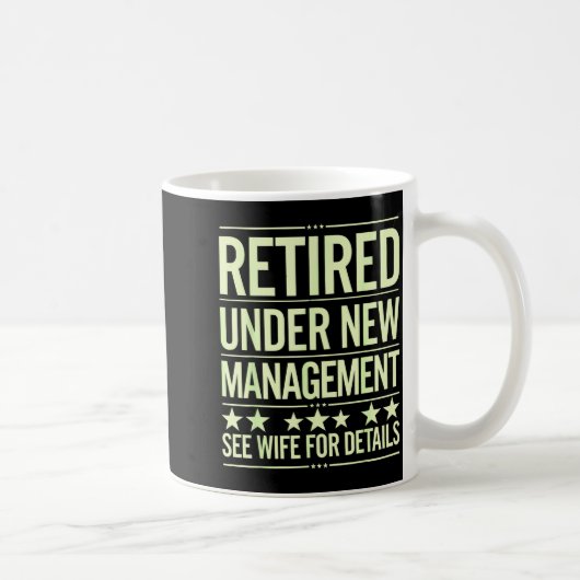 Retirement Art For Men Dad Husband Retired Retirem Kaffeetasse (Rechts)
