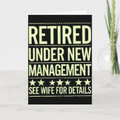 Retirement Art For Men Dad Husband Retired Retirem Karte (Vorderseite)